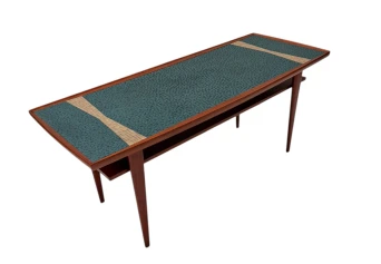 Mid-Century Modern Coffee Table with Mosaic Top by Berthold Muller, 1950s